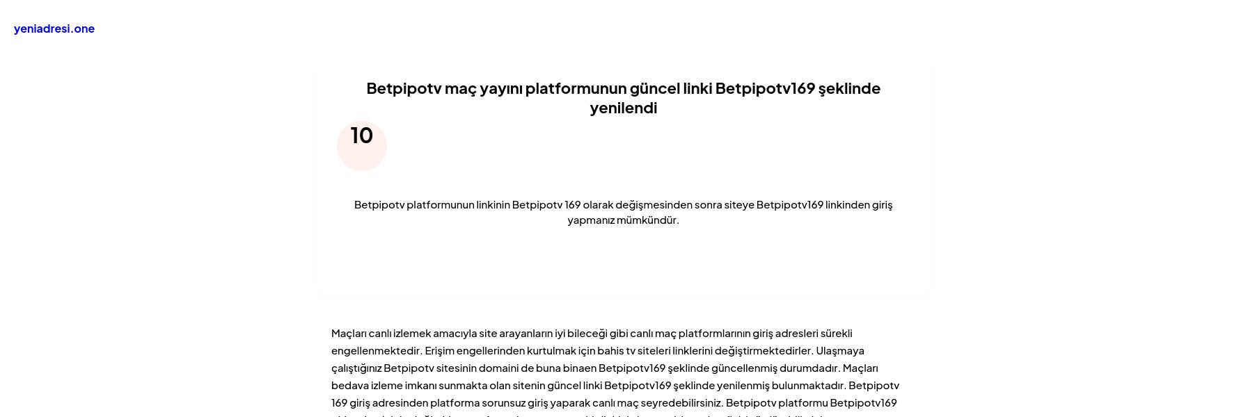 Betpipotv maç yayını platformunun güncel linki Betpipotv169 şeklinde yenilendi - Ekran Görüntüsü