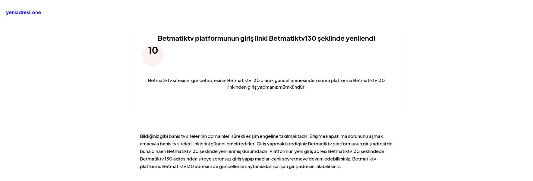 Betmatiktv platformunun giriş linki Betmatiktv130 şeklinde yenilendi - Ekran Görüntüsü
