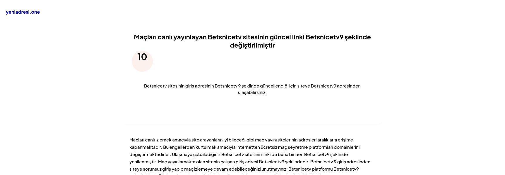 Maçları canlı yayınlayan Betsnicetv sitesinin güncel linki Betsnicetv9 şeklinde değiştirilmiştir - Ekran Görüntüsü