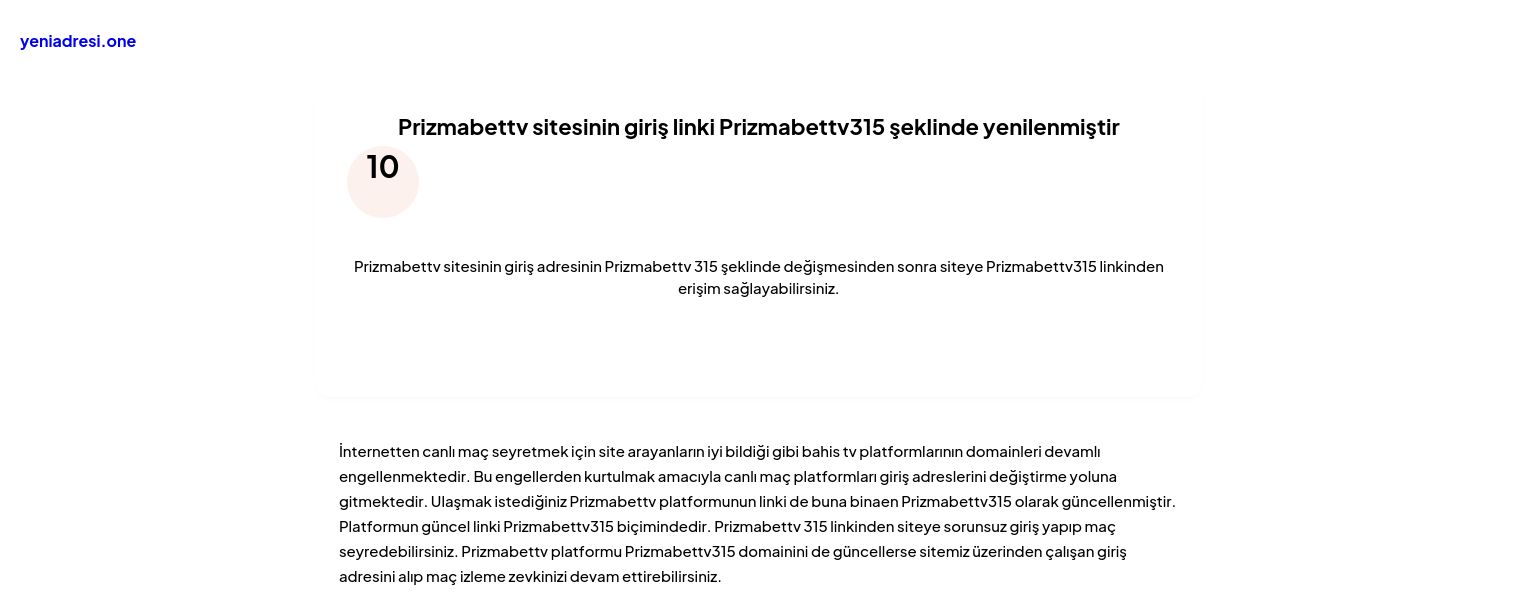 Prizmabettv sitesinin giriş linki Prizmabettv315 şeklinde yenilenmiştir - Ekran Görüntüsü