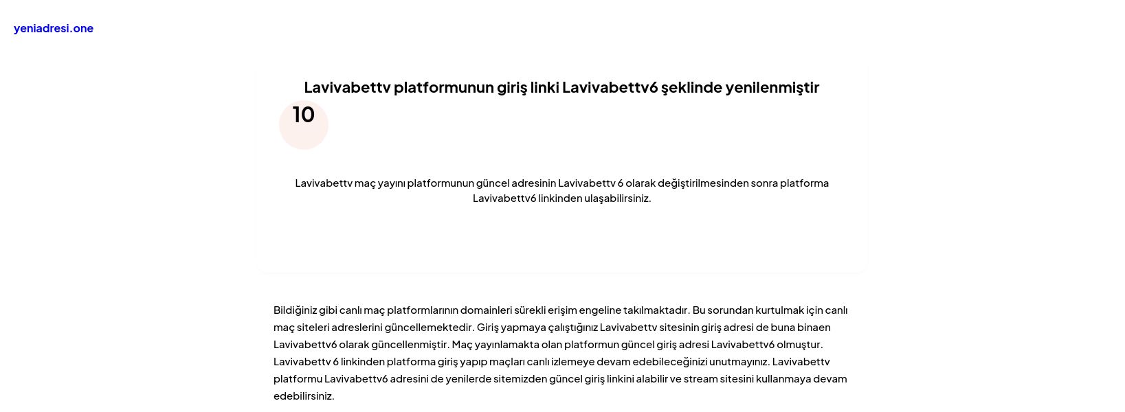 Lavivabettv platformunun giriş linki Lavivabettv6 şeklinde yenilenmiştir - Ekran Görüntüsü