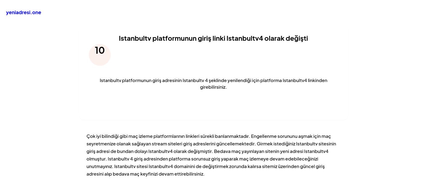 Istanbultv platformunun giriş linki Istanbultv4 olarak değişti - Ekran Görüntüsü