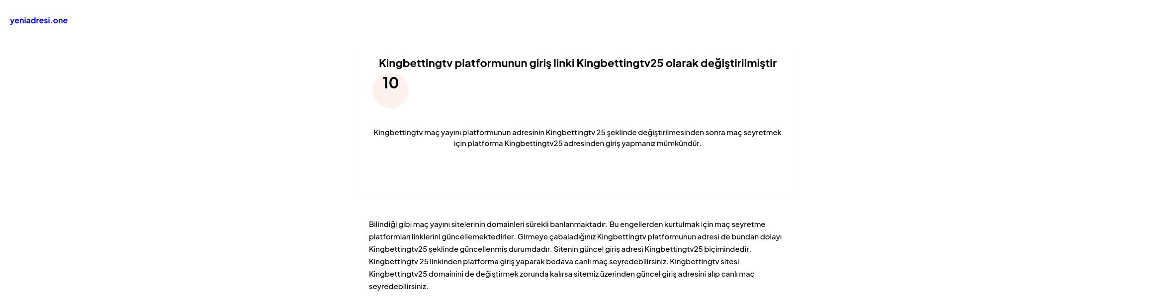 Kingbettingtv platformunun giriş linki Kingbettingtv25 olarak değiştirilmiştir - Ekran Görüntüsü