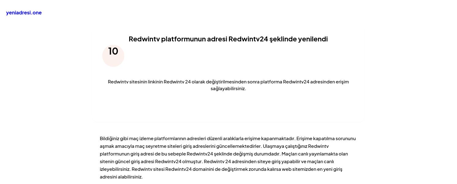 Redwintv platformunun adresi Redwintv24 şeklinde yenilendi - Ekran Görüntüsü