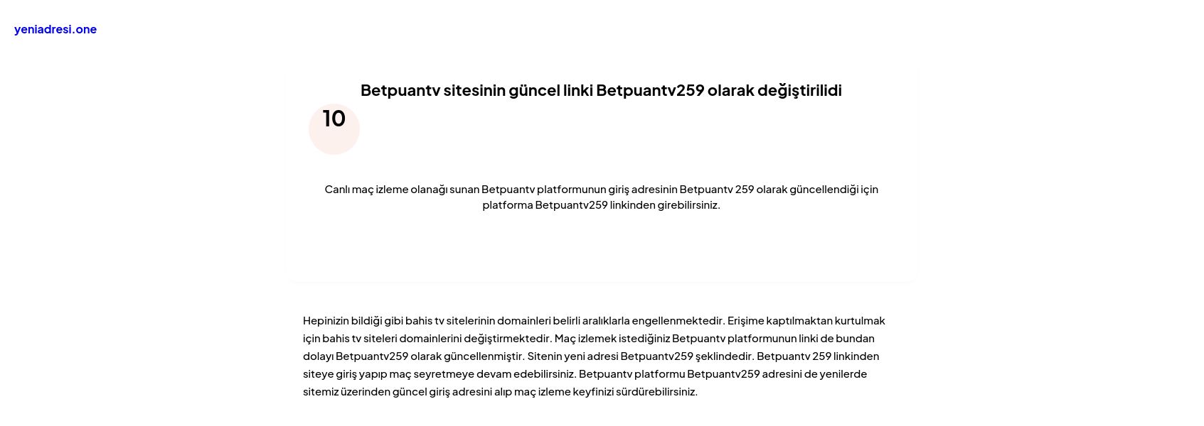 Betpuantv sitesinin güncel linki Betpuantv259 olarak değiştirilidi - Ekran Görüntüsü