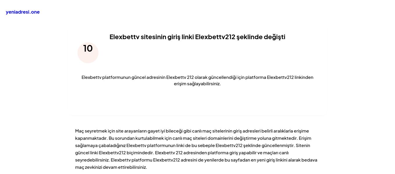 Elexbettv sitesinin giriş linki Elexbettv212 şeklinde değişti - Ekran Görüntüsü