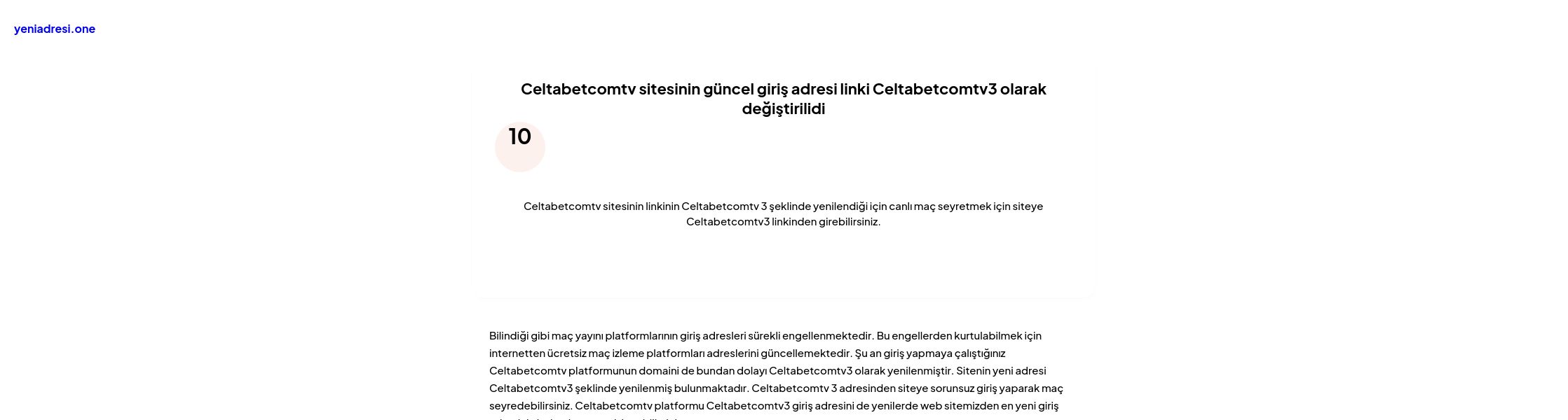 Celtabetcomtv sitesinin güncel giriş adresi linki Celtabetcomtv3 olarak değiştirilidi - Ekran Görüntüsü