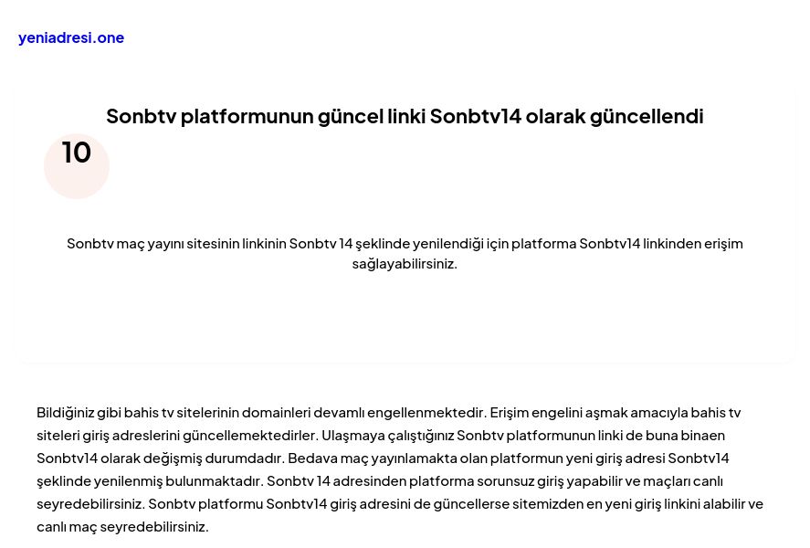 Sonbtv platformunun güncel linki Sonbtv14 olarak güncellendi - Ekran Görüntüsü