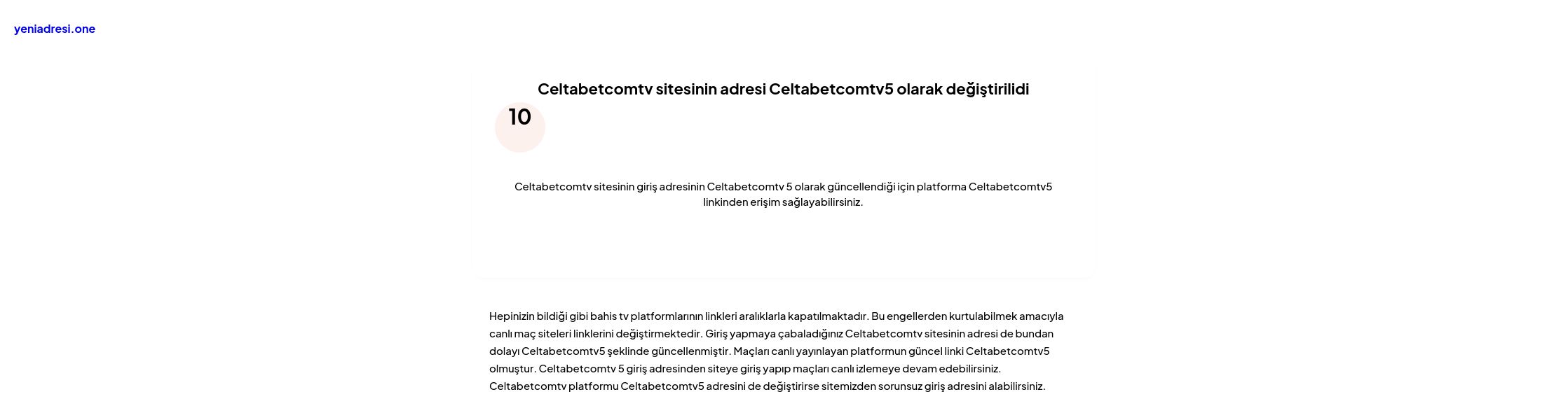 Celtabetcomtv sitesinin adresi Celtabetcomtv5 olarak değiştirilidi - Ekran Görüntüsü