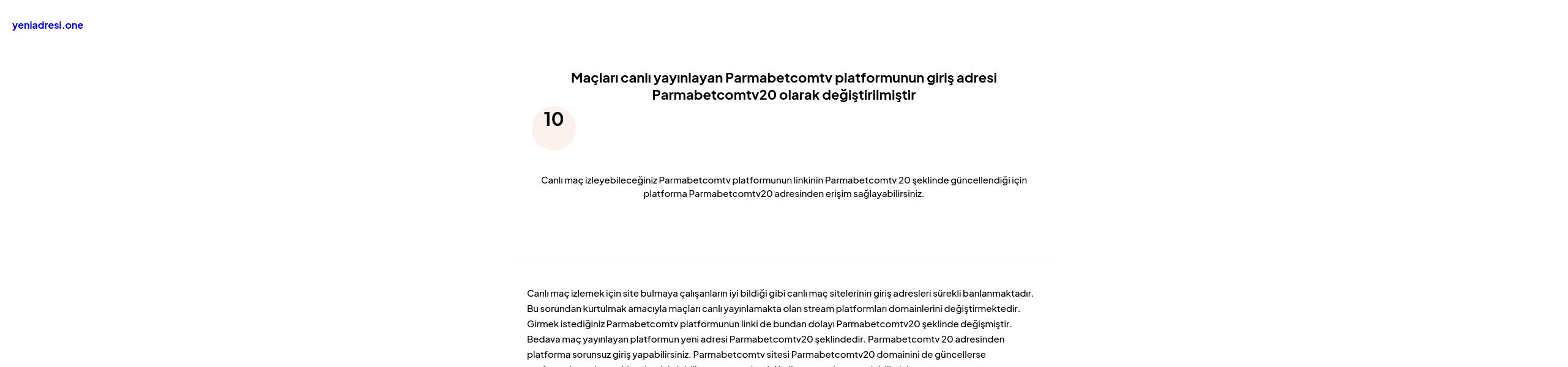 Maçları canlı yayınlayan Parmabetcomtv platformunun giriş adresi Parmabetcomtv20 olarak değiştirilmiştir - Ekran Görüntüsü