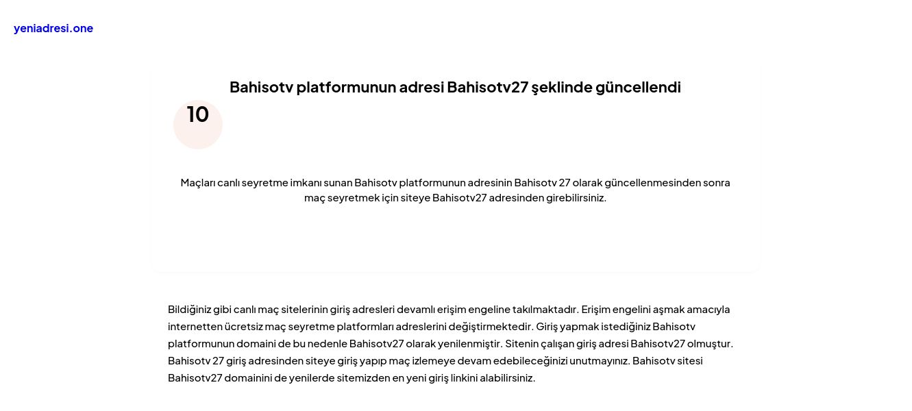 Bahisotv platformunun adresi Bahisotv27 şeklinde güncellendi - Ekran Görüntüsü