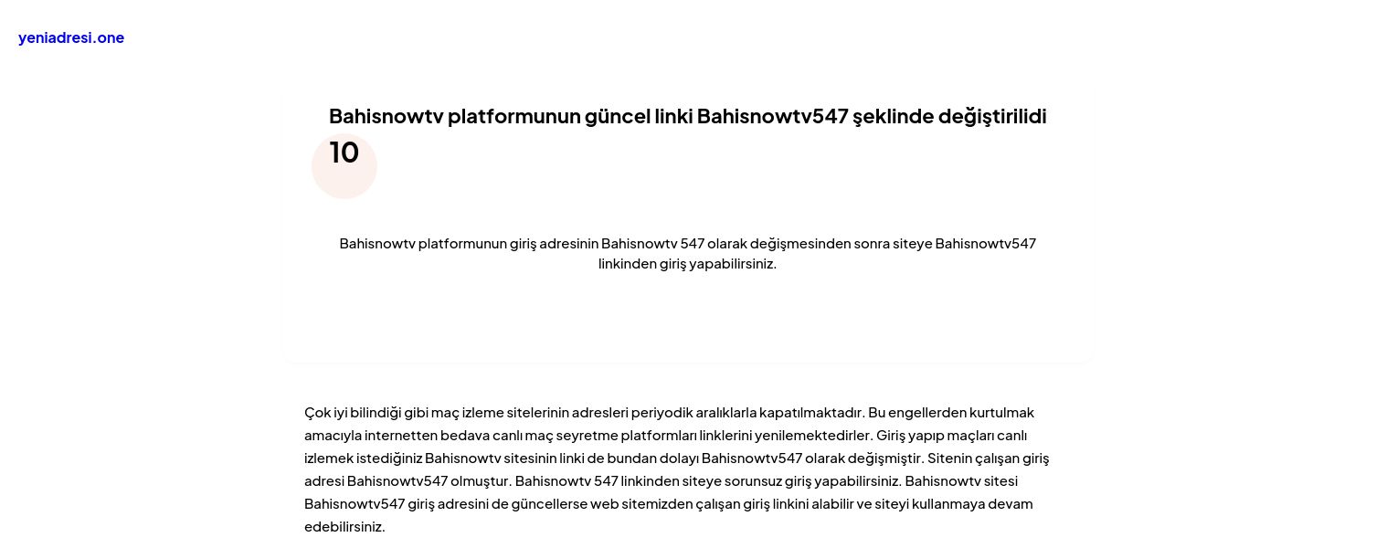 Bahisnowtv platformunun güncel linki Bahisnowtv547 şeklinde değiştirilidi - Ekran Görüntüsü