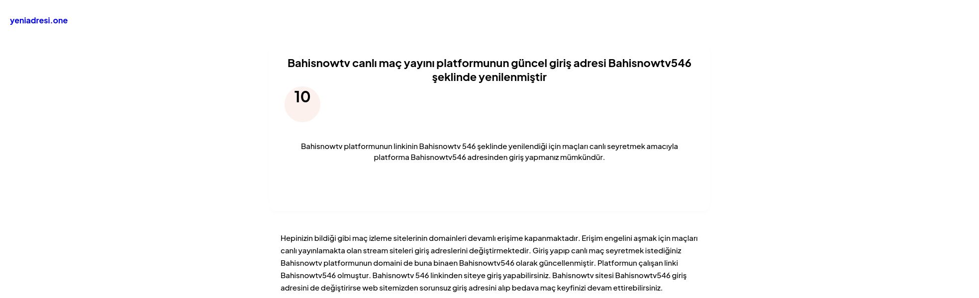 Bahisnowtv canlı maç yayını platformunun güncel giriş adresi Bahisnowtv546 şeklinde yenilenmiştir - Ekran Görüntüsü