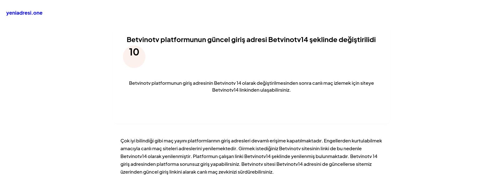 Betvinotv platformunun güncel giriş adresi Betvinotv14 şeklinde değiştirilidi - Ekran Görüntüsü