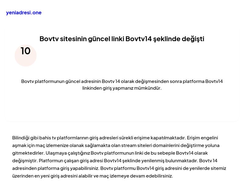Bovtv sitesinin güncel linki Bovtv14 şeklinde değişti - Ekran Görüntüsü