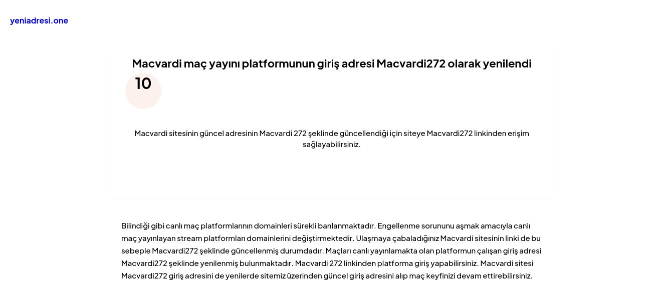 Macvardi maç yayını platformunun giriş adresi Macvardi272 olarak yenilendi - Ekran Görüntüsü