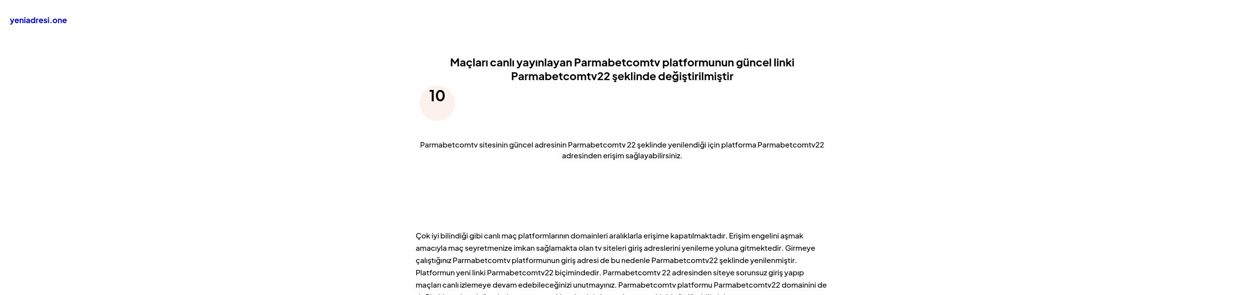 Maçları canlı yayınlayan Parmabetcomtv platformunun güncel linki Parmabetcomtv22 şeklinde değiştirilmiştir - Ekran Görüntüsü
