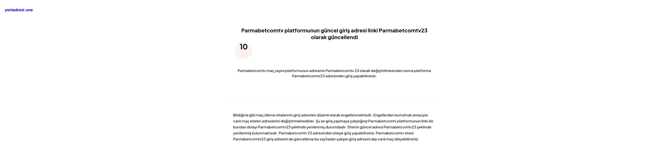 Parmabetcomtv platformunun güncel giriş adresi linki Parmabetcomtv23 olarak güncellendi - Ekran Görüntüsü