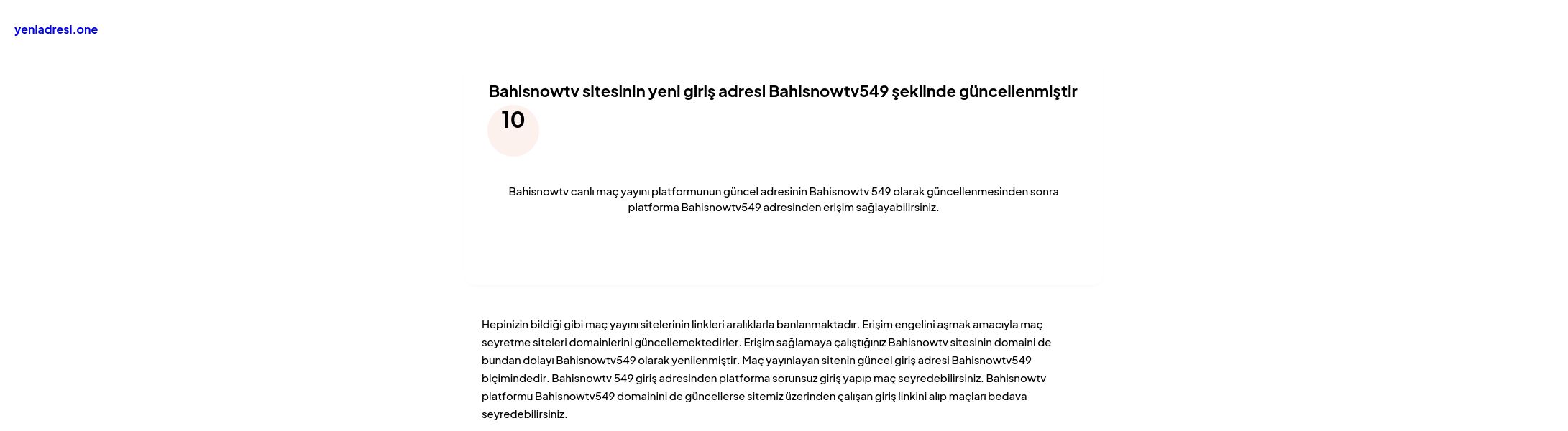 Bahisnowtv sitesinin yeni giriş adresi Bahisnowtv549 şeklinde güncellenmiştir - Ekran Görüntüsü