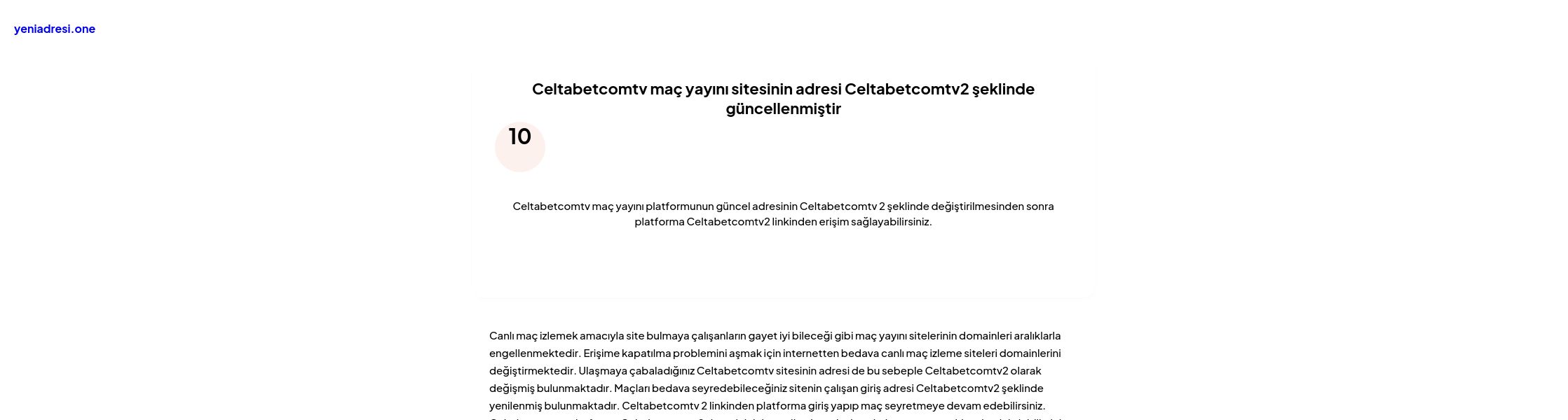 Celtabetcomtv maç yayını sitesinin adresi Celtabetcomtv2 şeklinde güncellenmiştir - Ekran Görüntüsü