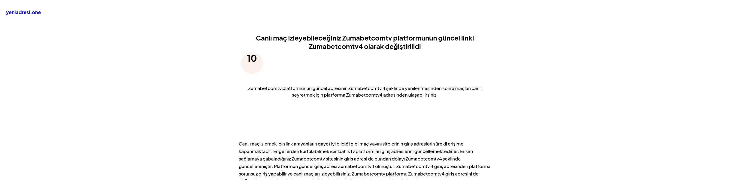 Canlı maç izleyebileceğiniz Zumabetcomtv platformunun güncel linki Zumabetcomtv4 olarak değiştirilidi - Ekran Görüntüsü