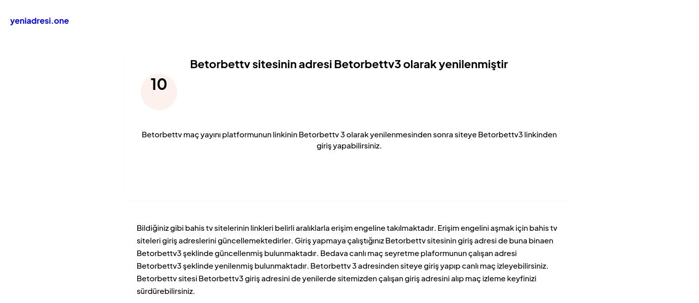 Betorbettv sitesinin adresi Betorbettv3 olarak yenilenmiştir - Ekran Görüntüsü