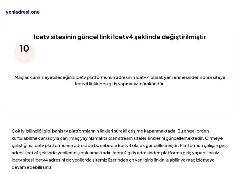 Icetv sitesinin güncel linki Icetv4 şeklinde değiştirilmiştir - Ekran Görüntüsü