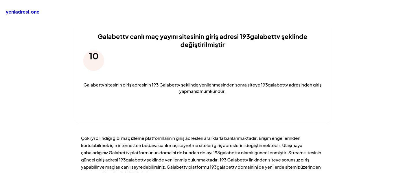 Galabettv canlı maç yayını sitesinin giriş adresi 193galabettv şeklinde değiştirilmiştir - Ekran Görüntüsü