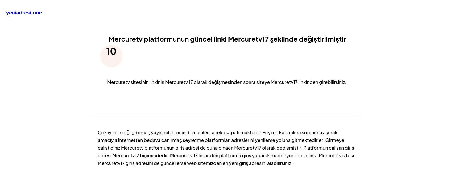 Mercuretv platformunun güncel linki Mercuretv17 şeklinde değiştirilmiştir - Ekran Görüntüsü