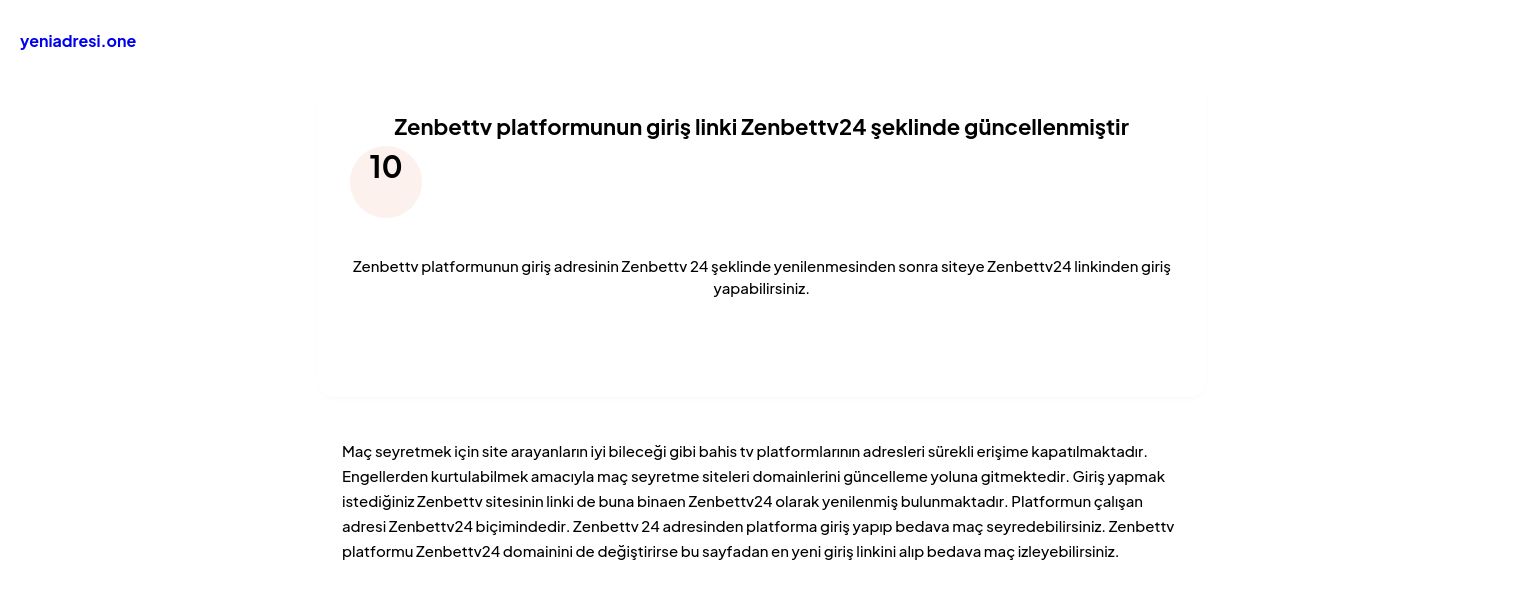 Zenbettv platformunun giriş linki Zenbettv24 şeklinde güncellenmiştir - Ekran Görüntüsü
