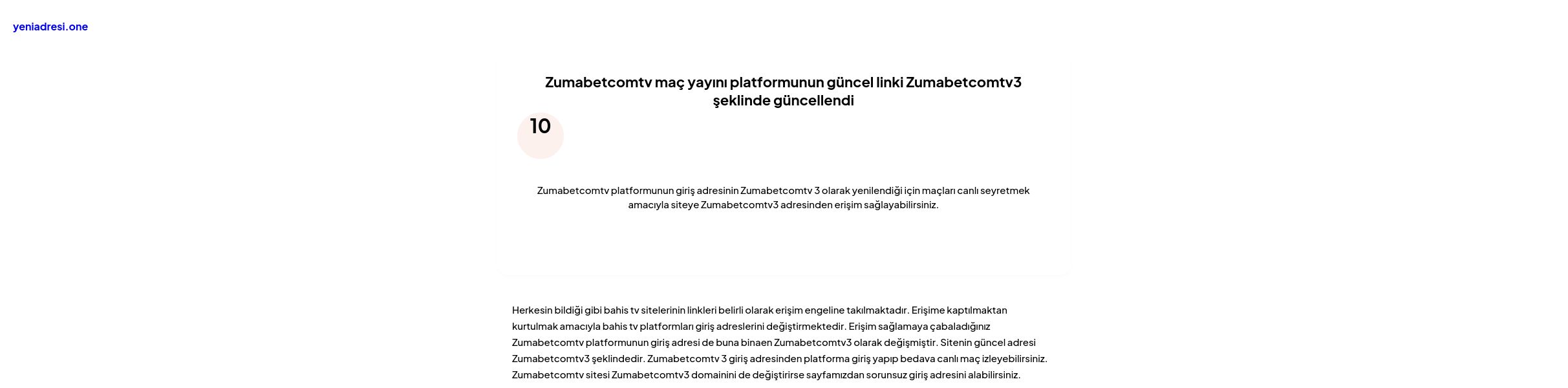 Zumabetcomtv maç yayını platformunun güncel linki Zumabetcomtv3 şeklinde güncellendi - Ekran Görüntüsü