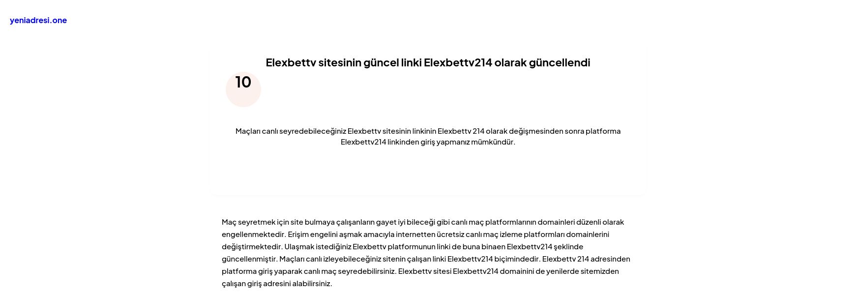Elexbettv sitesinin güncel linki Elexbettv214 olarak güncellendi - Ekran Görüntüsü