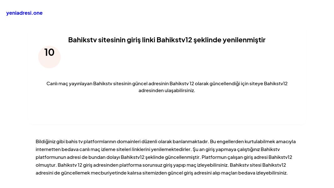 Bahikstv sitesinin giriş linki Bahikstv12 şeklinde yenilenmiştir - Ekran Görüntüsü