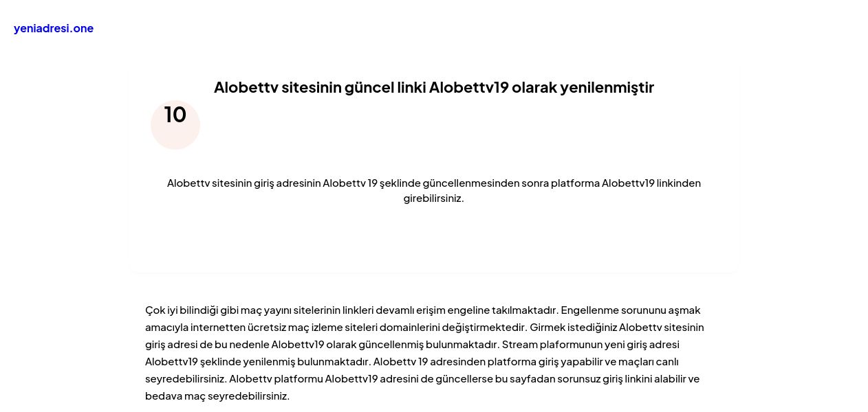 Alobettv sitesinin güncel linki Alobettv19 olarak yenilenmiştir - Ekran Görüntüsü