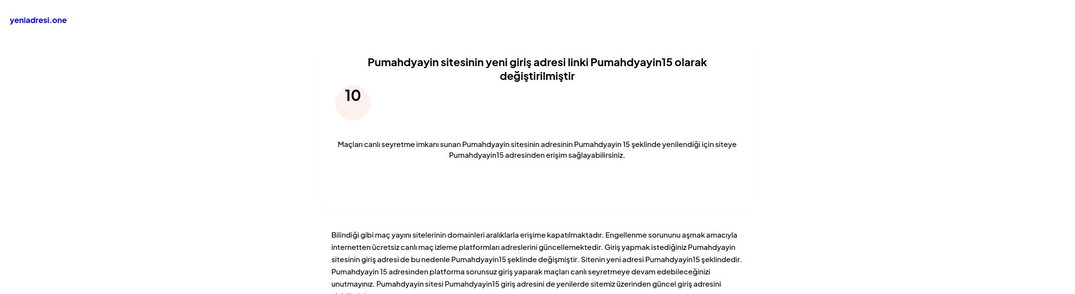 Pumahdyayin sitesinin yeni giriş adresi linki Pumahdyayin15 olarak değiştirilmiştir - Ekran Görüntüsü