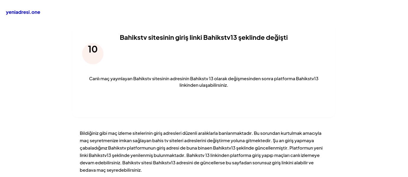 Bahikstv sitesinin giriş linki Bahikstv13 şeklinde değişti - Ekran Görüntüsü