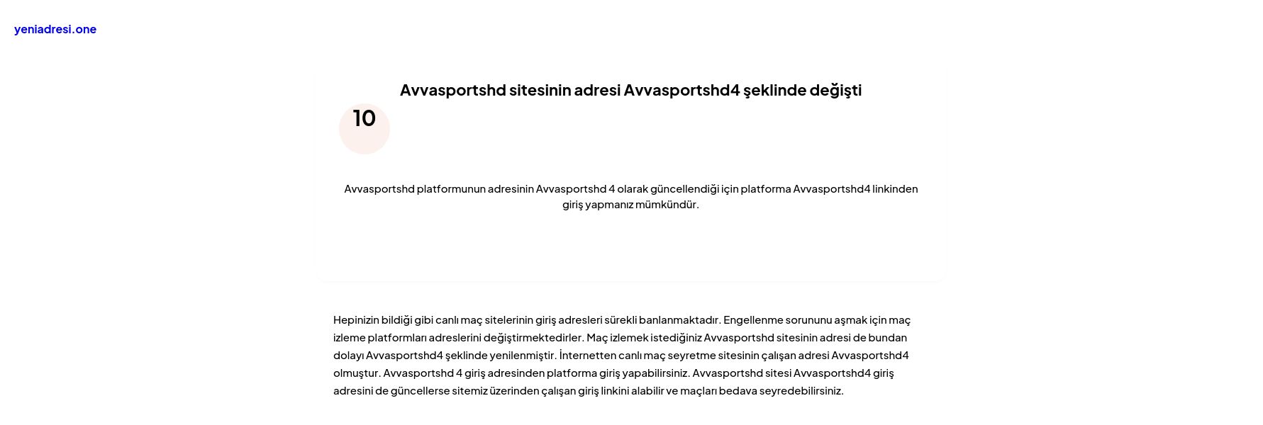 Avvasportshd sitesinin adresi Avvasportshd4 şeklinde değişti - Ekran Görüntüsü