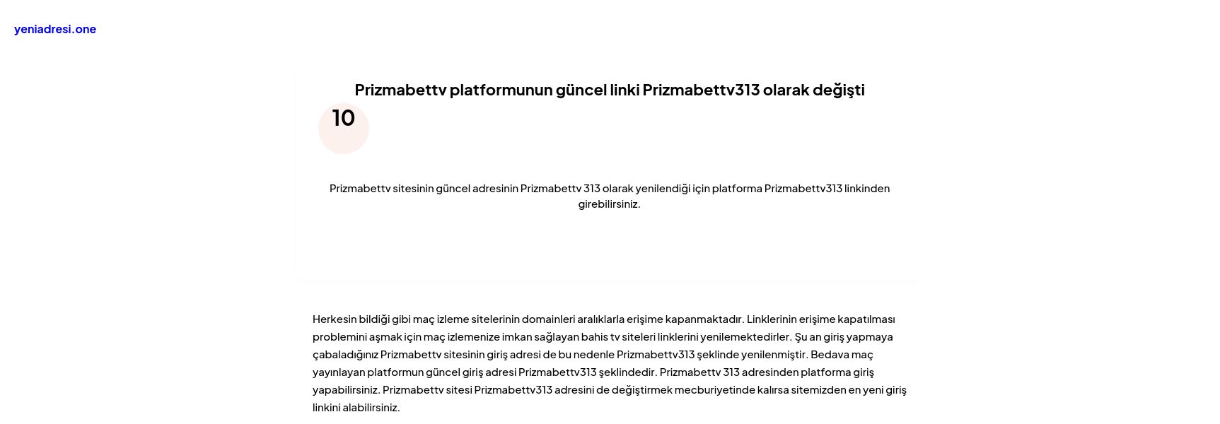 Prizmabettv platformunun güncel linki Prizmabettv313 olarak değişti - Ekran Görüntüsü