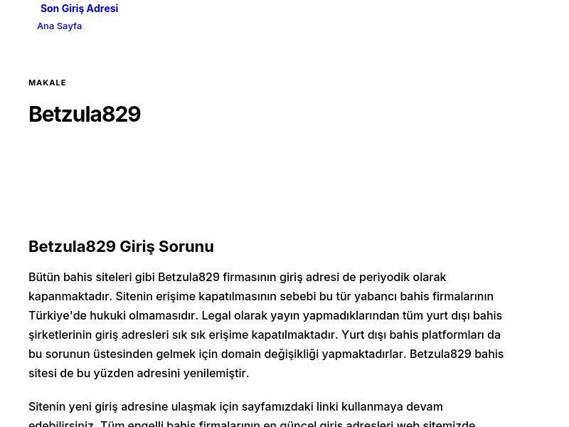 Betzula829 - Son Giriş Adresi - Ekran Görüntüsü
