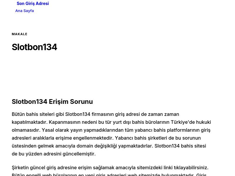 Slotbon134 - Son Giriş Adresi - Ekran Görüntüsü