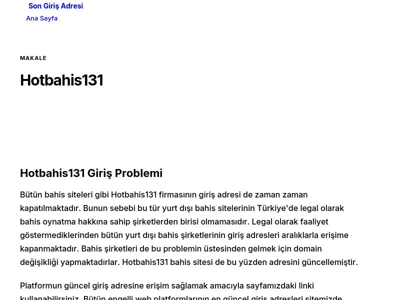 Hotbahis131 - Son Giriş Adresi - Ekran Görüntüsü