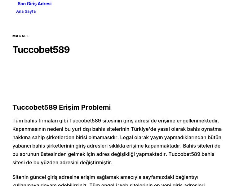 Tuccobet589 - Son Giriş Adresi - Ekran Görüntüsü