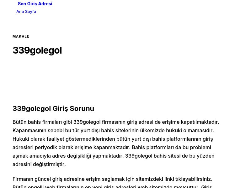 339golegol - Son Giriş Adresi - Ekran Görüntüsü