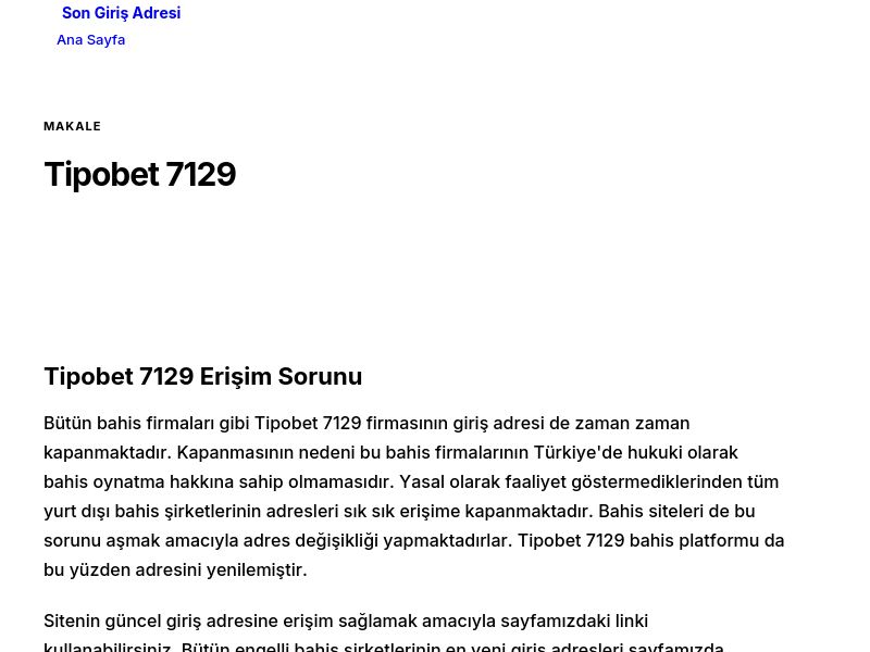 Tipobet 7129 - Son Giriş Adresi - Ekran Görüntüsü