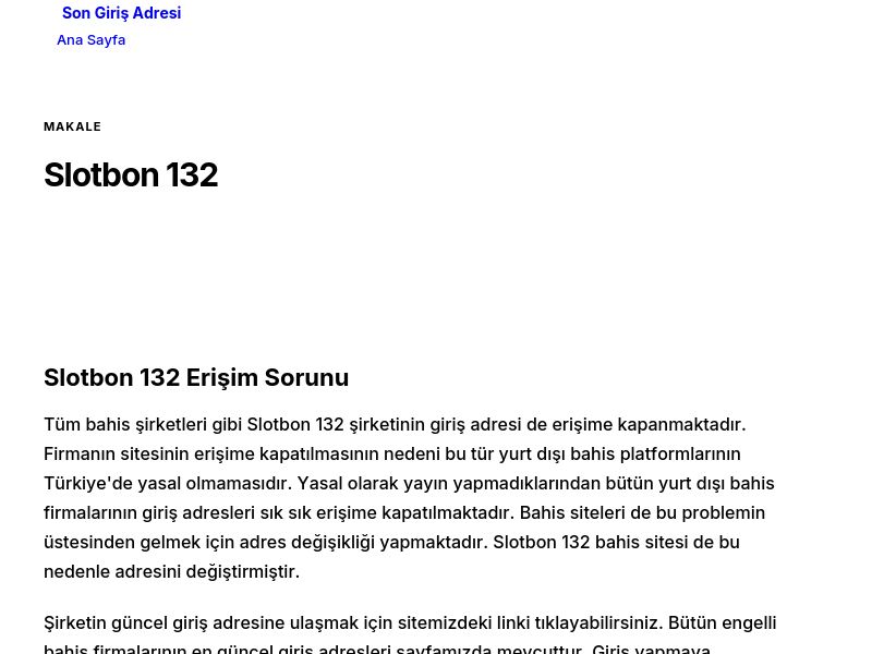 Slotbon 132 - Son Giriş Adresi - Ekran Görüntüsü