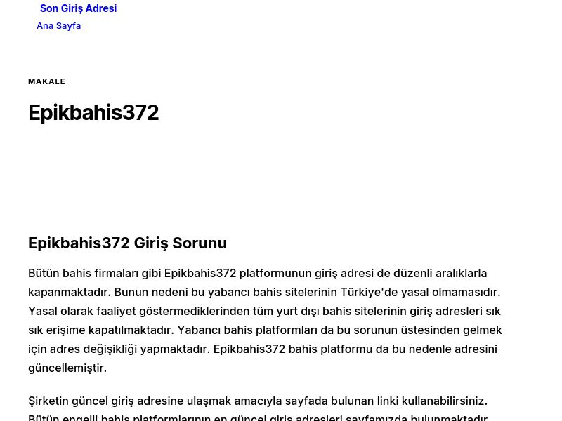 Epikbahis372 - Son Giriş Adresi - Ekran Görüntüsü