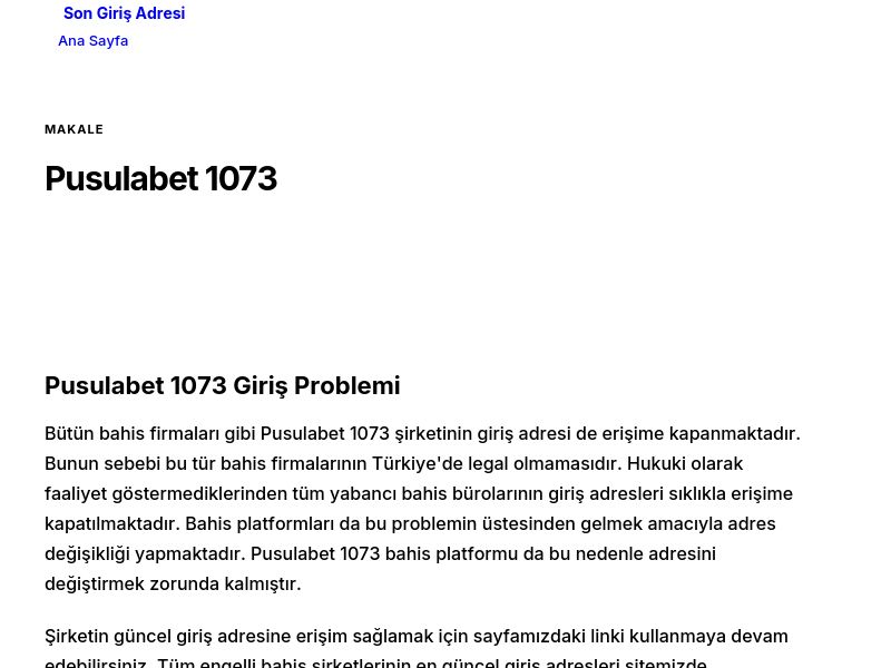 Pusulabet 1073 - Son Giriş Adresi - Ekran Görüntüsü
