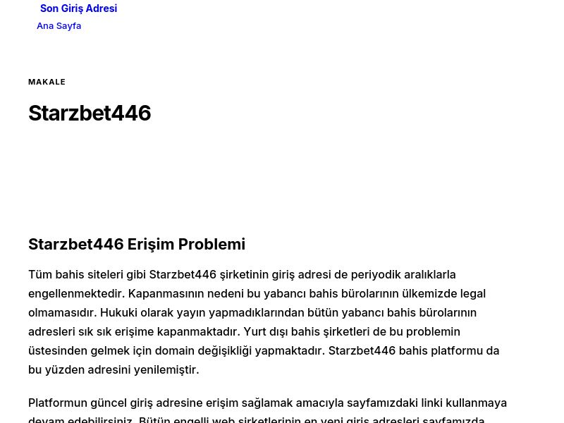 Starzbet446 - Son Giriş Adresi - Ekran Görüntüsü