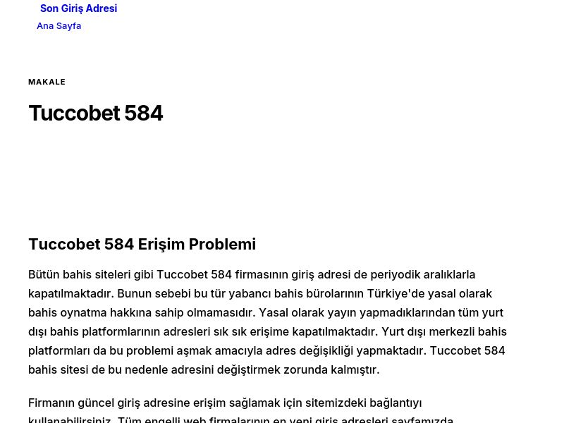 Tuccobet 584 - Son Giriş Adresi - Ekran Görüntüsü