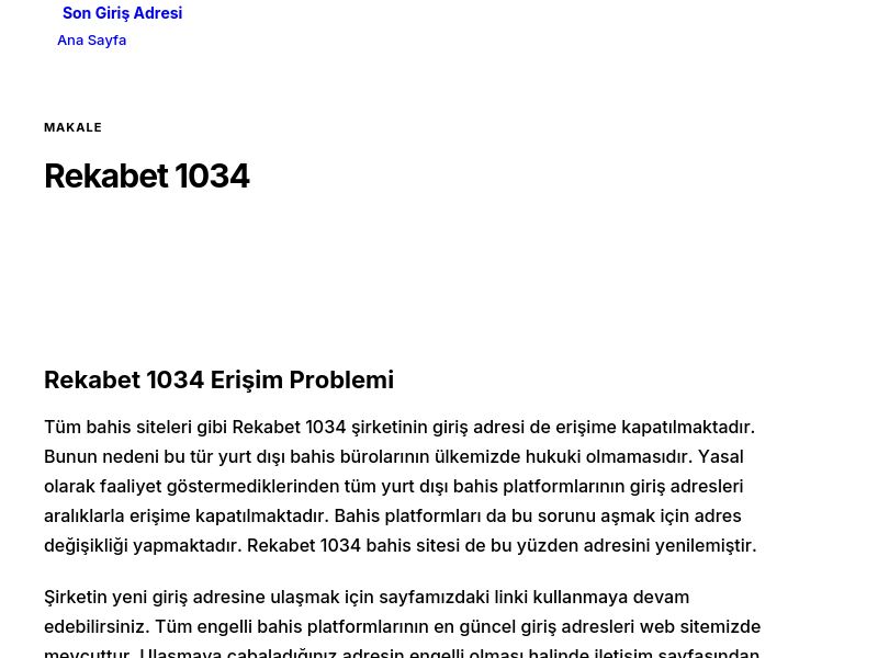 Rekabet 1034 - Son Giriş Adresi - Ekran Görüntüsü